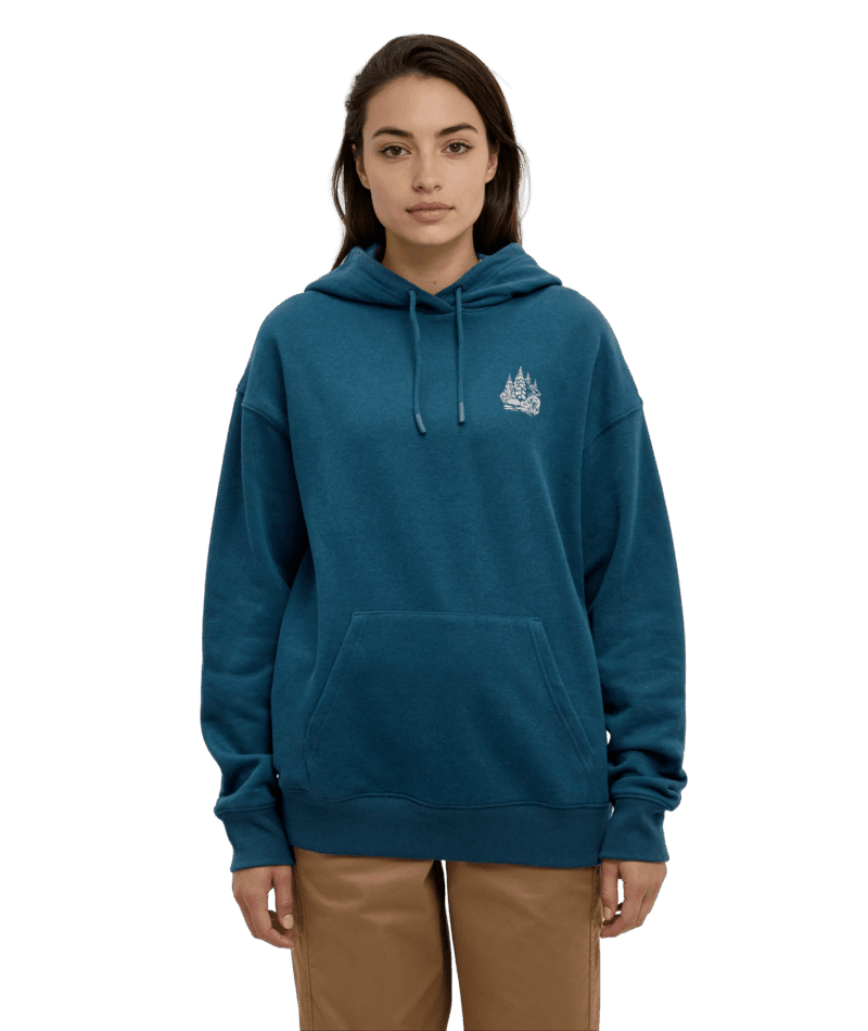 TENTREE Women's Winter Forest Relaxed Hoodie Pacific Teal/Pale Oak