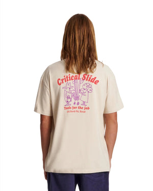 CRITICAL SLIDE Trollied T-Shirt Bone Men's Short Sleeve T-Shirts The Critical Slide Society 