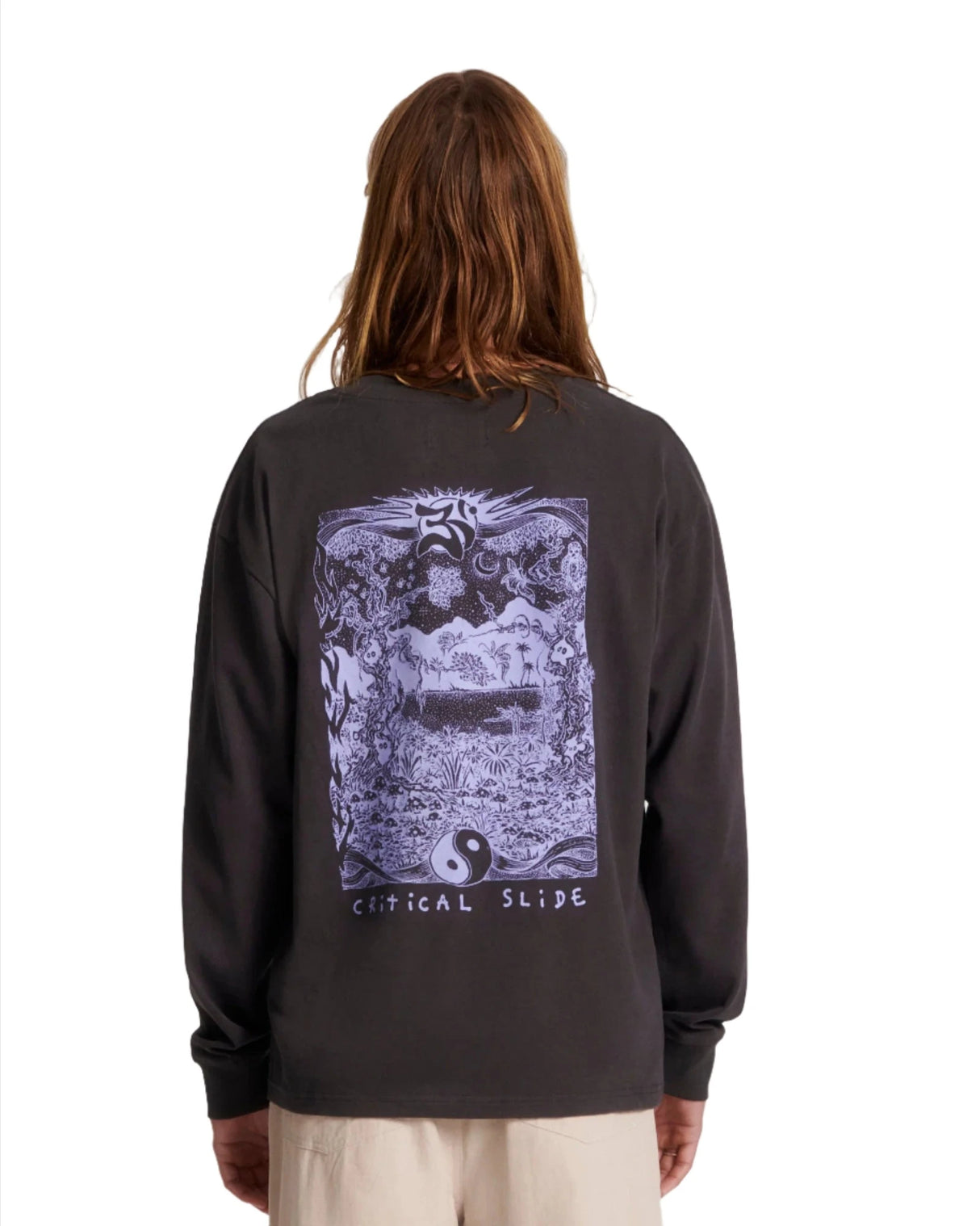 CRITICAL SLIDE The Rivers Long Sleeve T-Shirt Phantom Men's Long Sleeve T-Shirts The Critical Slide Society