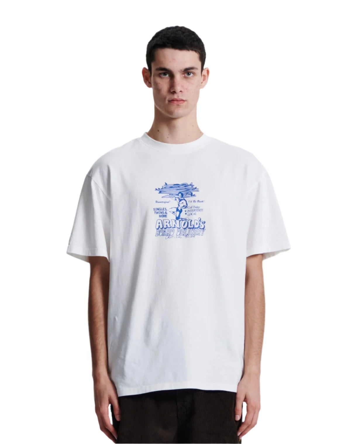 CRITICAL SLIDE Arnie T-Shirt Vintage White Men's Short Sleeve T-Shirts The Critical Slide Society