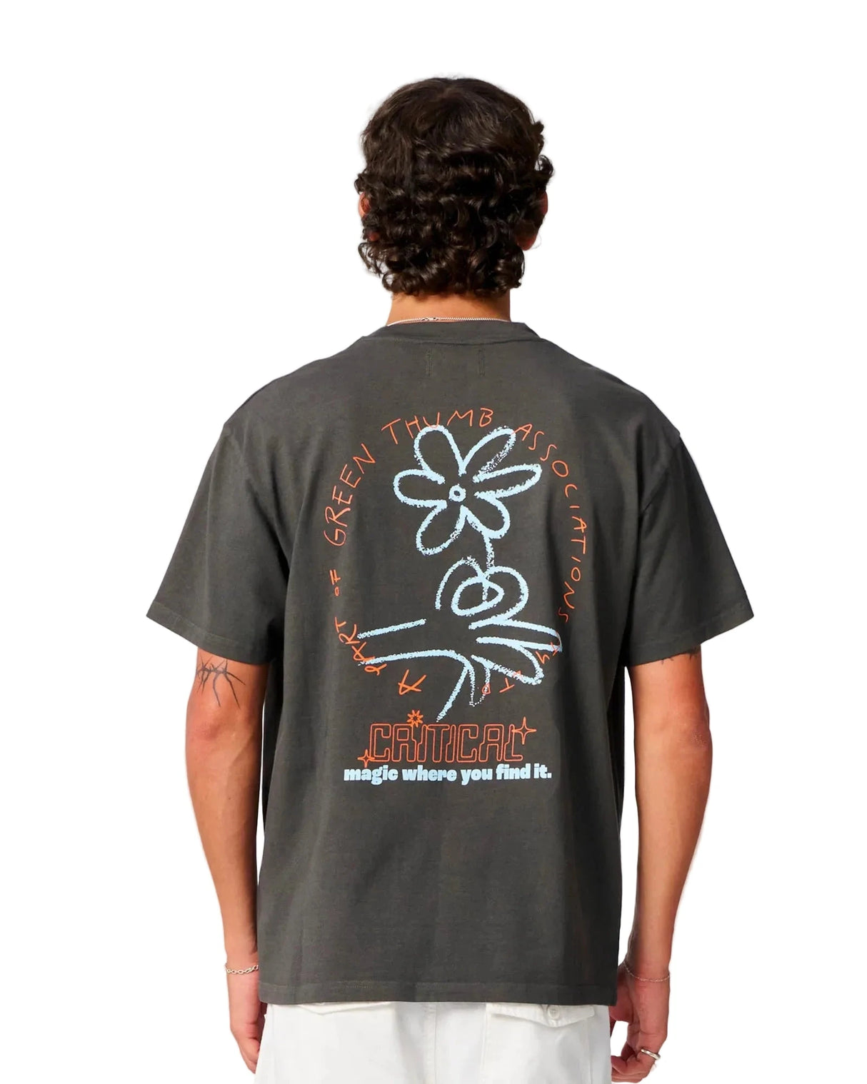 CRITICAL SLIDE Green Thumb T-Shirt Phantom Men's Short Sleeve T-Shirts The Critical Slide Society