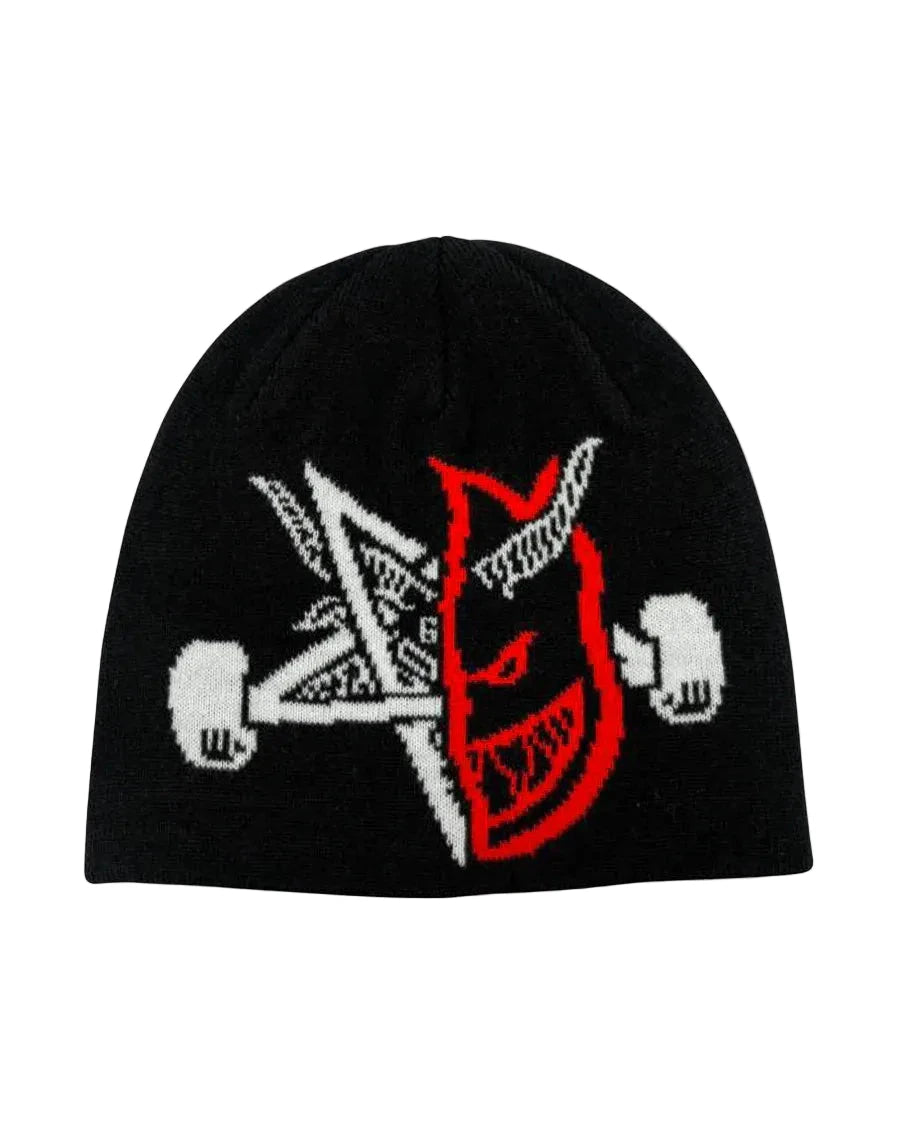THRASHER Spitfire X Thrasher Thrash & Burn Skully Beanie Black Men's Beanies Thrasher