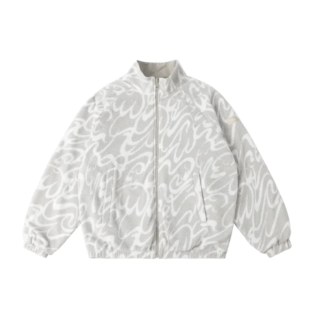 DIME Reversible Chilling Fleece Granite/Bone Men's Street Jackets Dime MTL