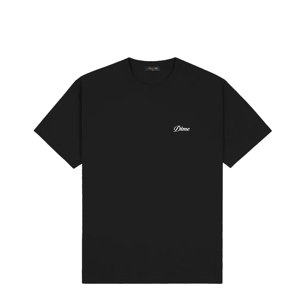 DIME Cursive Small Logo T-Shirt Black Men's Short Sleeve T-Shirts Dime MTL