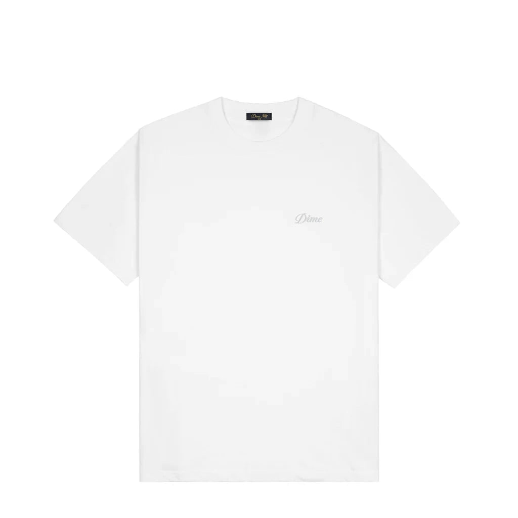 DIME Cursive Small Logo T-Shirt White Men's Short Sleeve T-Shirts Dime MTL