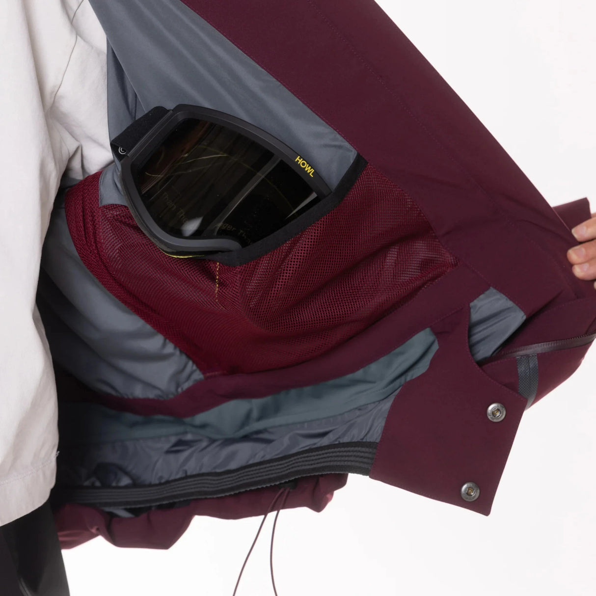 HOWL Taped Snow Jacket Burgundy 2026 Men's Snow Jackets Howl