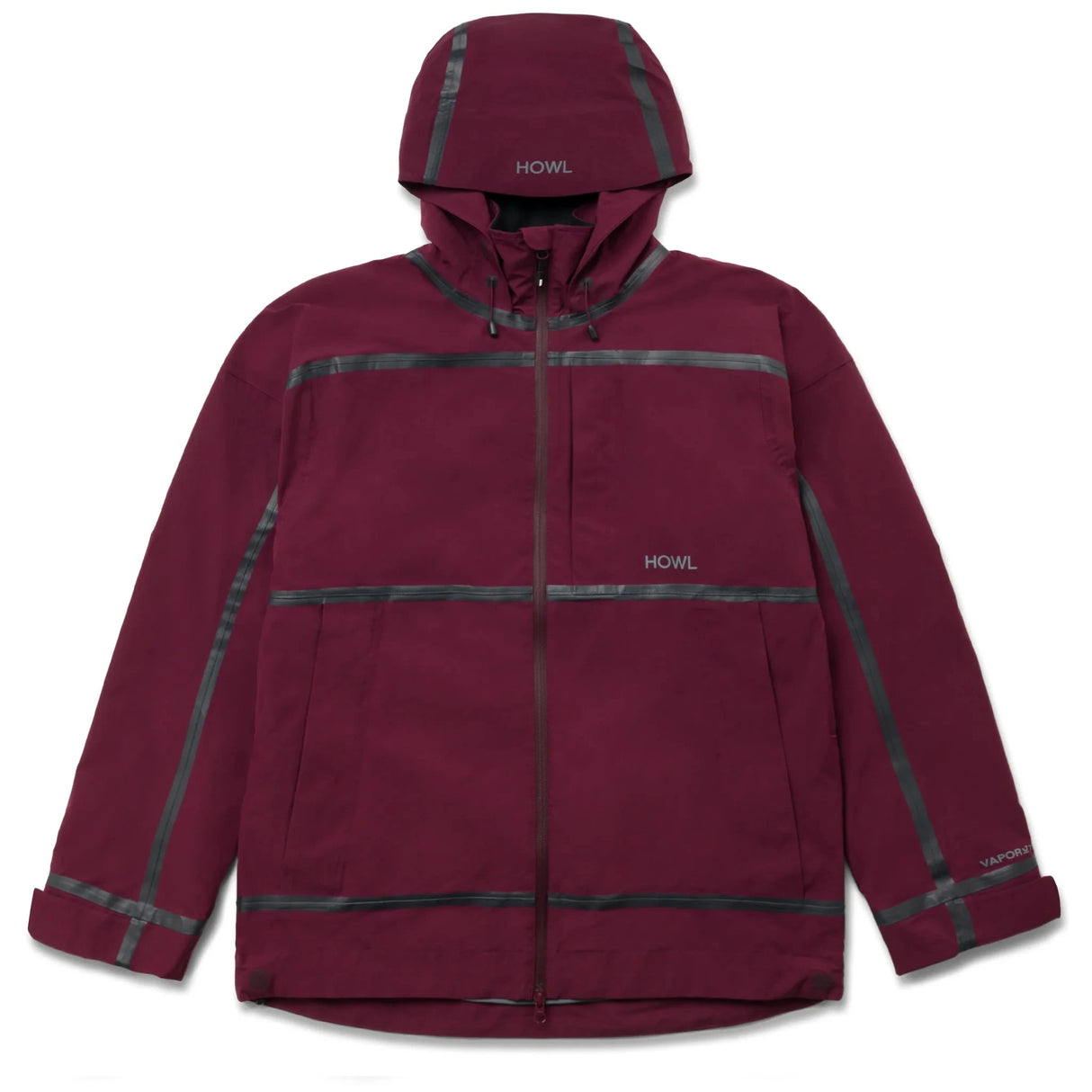 HOWL Taped Snow Jacket Burgundy 2026 Men's Snow Jackets Howl