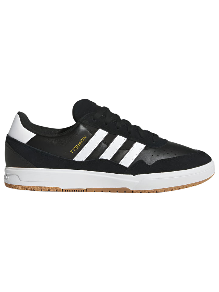 ADIDAS Tyshawn II Shoe Core Black/White/Gum 4 Men's Skate Shoes Adidas