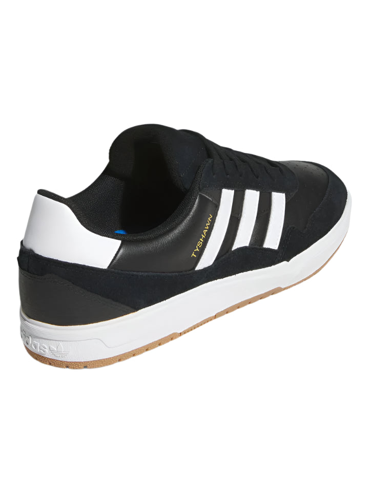 ADIDAS Tyshawn II Shoe Core Black/White/Gum 4 Men's Skate Shoes Adidas