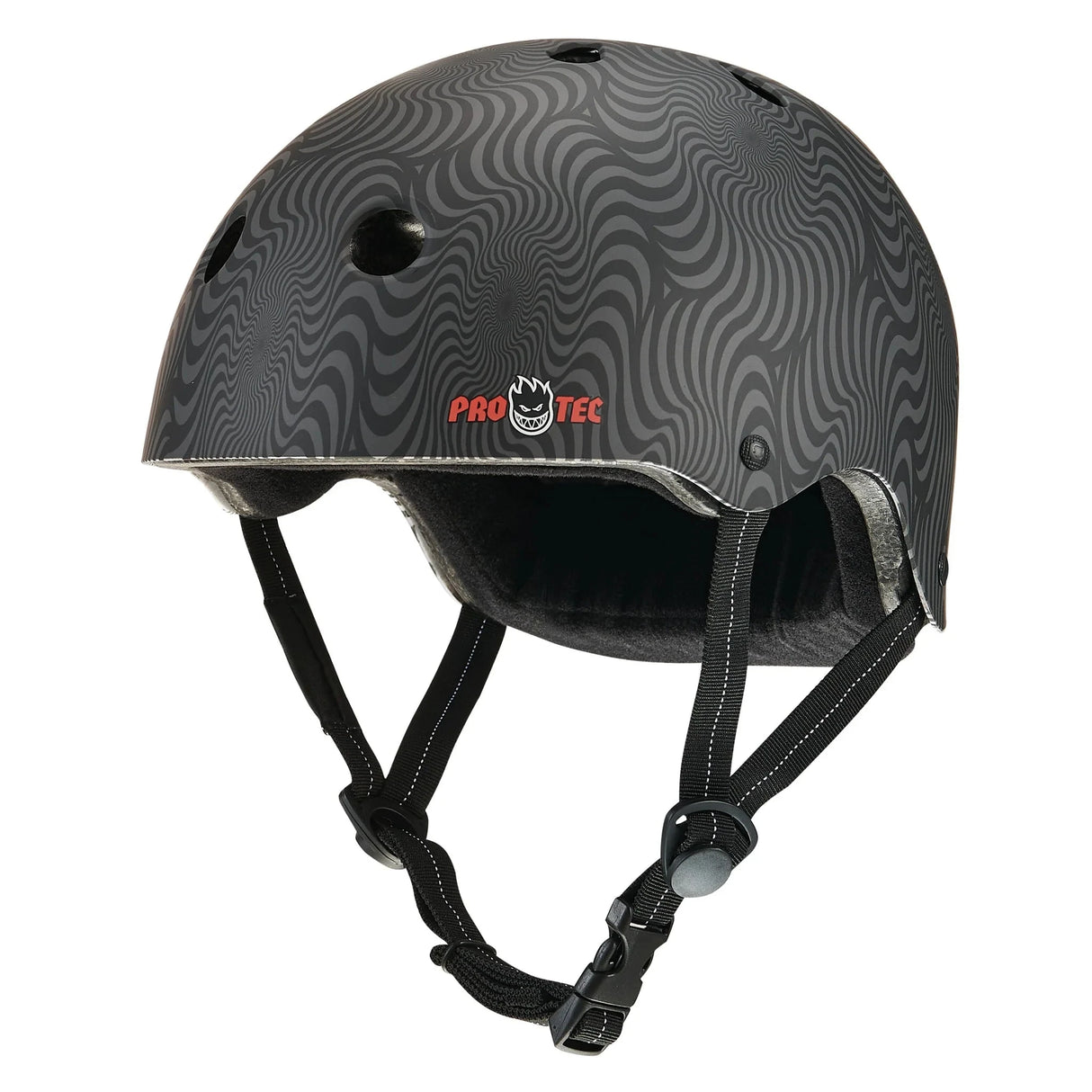 PRO-TEC Low Pro Helmet Spitfire Black Swirl Skateboard Helmets Pro-tec