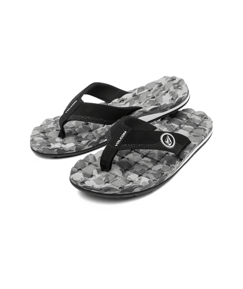 VOLCOM Recliner Sandals Grey Combo Men's Sandals Volcom