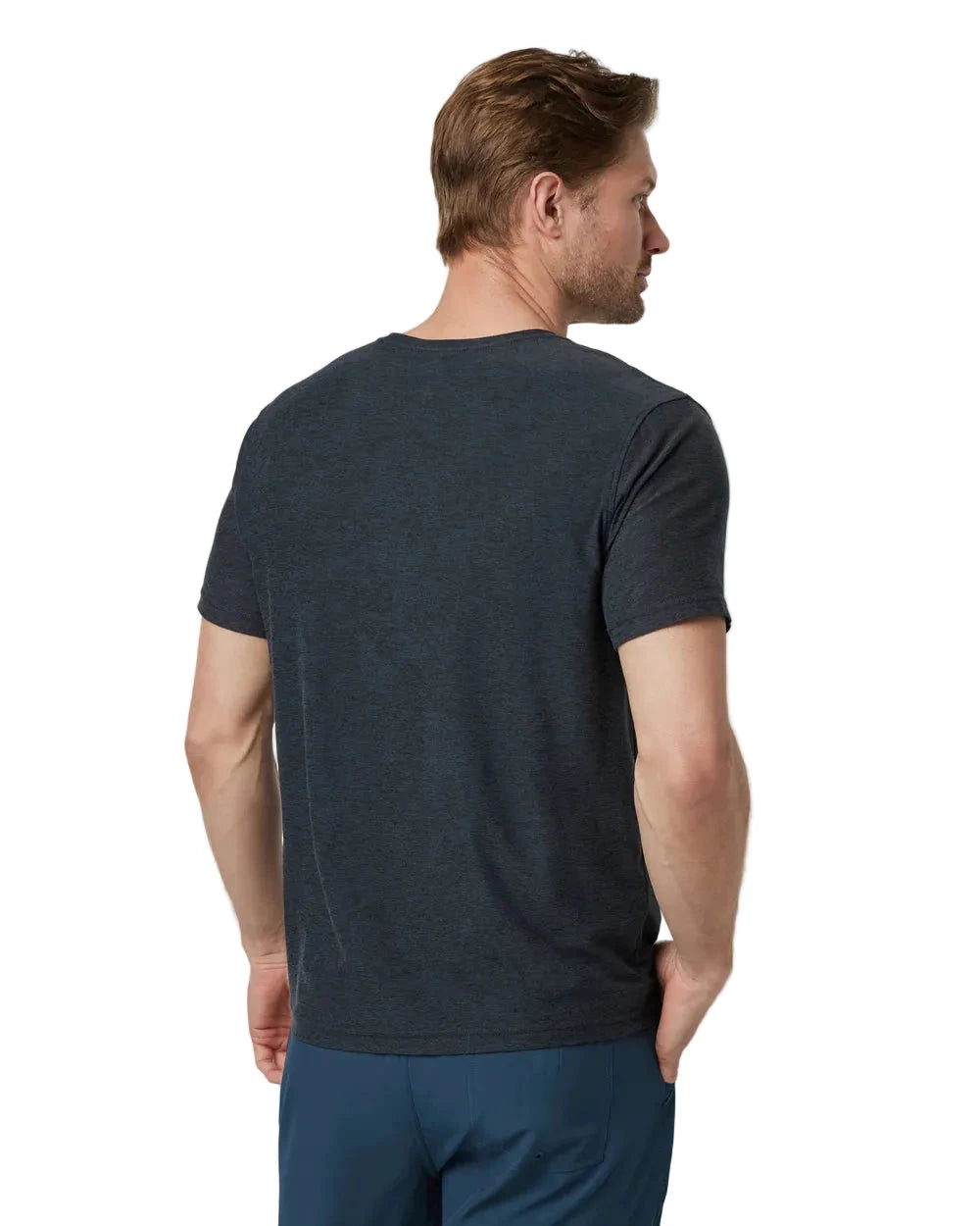 VUORI Strato Tech T-Shirt Charcoal Heather Men's Short Sleeve T-Shirts Vuori