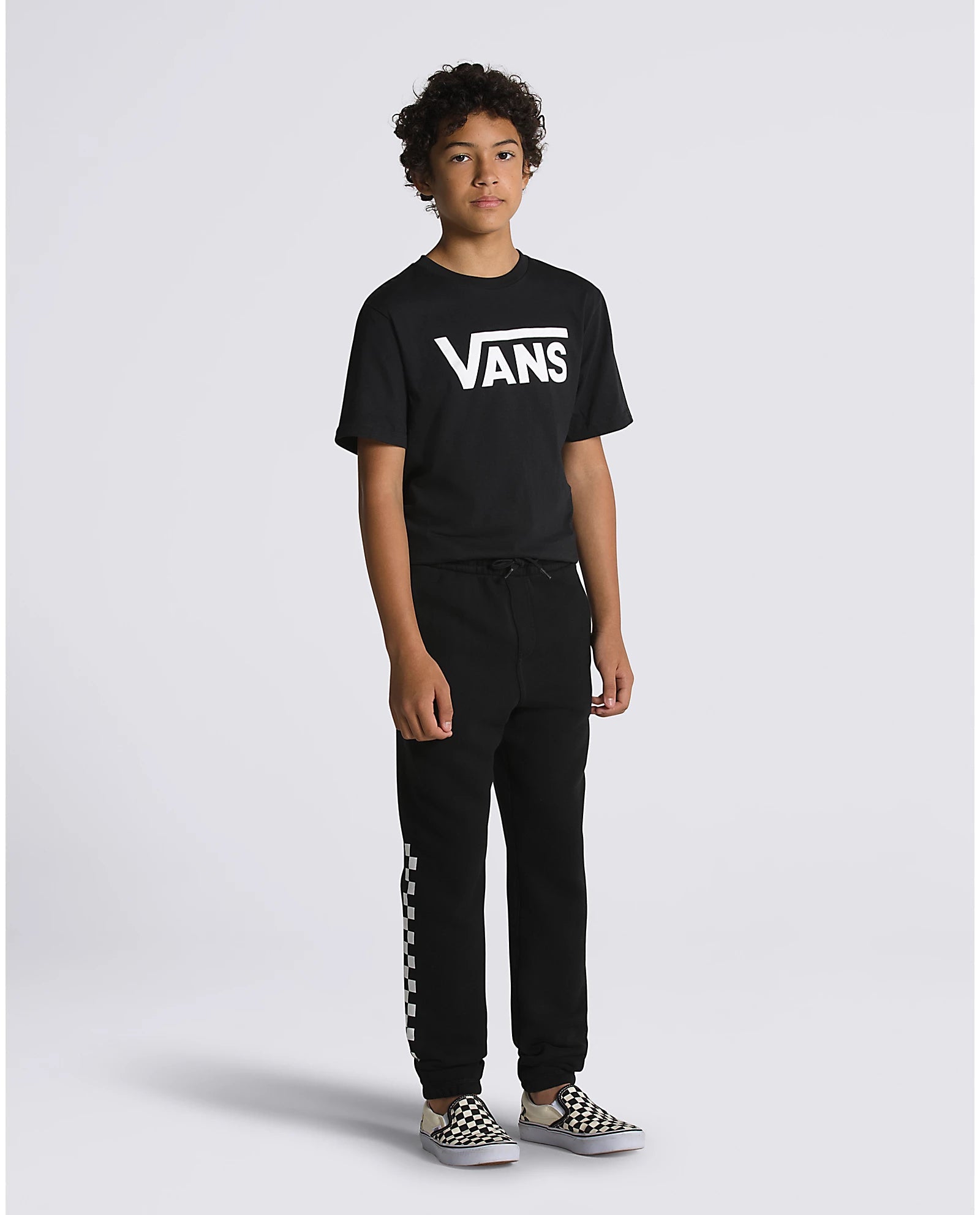 VANS Kids ComfyCush Fleece Pant Black Boy's Denim and Pants Vans 