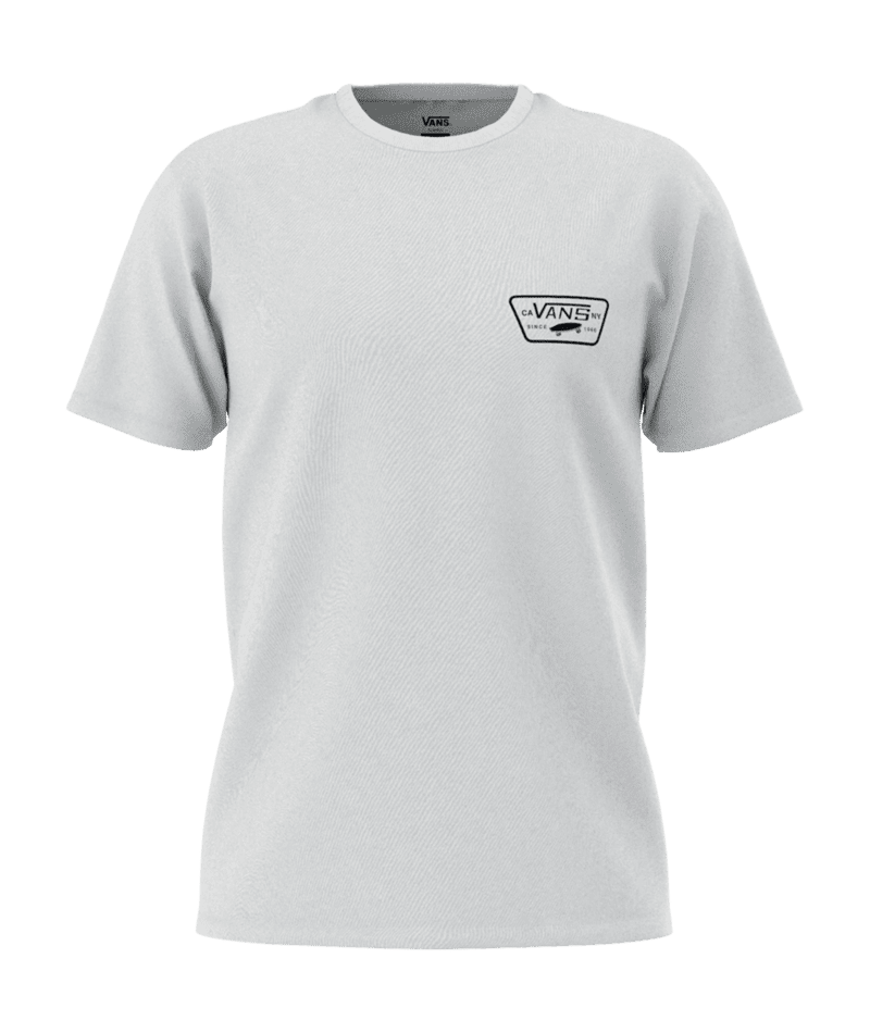 VANS Full Patch Back T-Shirt Vans White/Black Men's Short Sleeve T-Shirts Vans