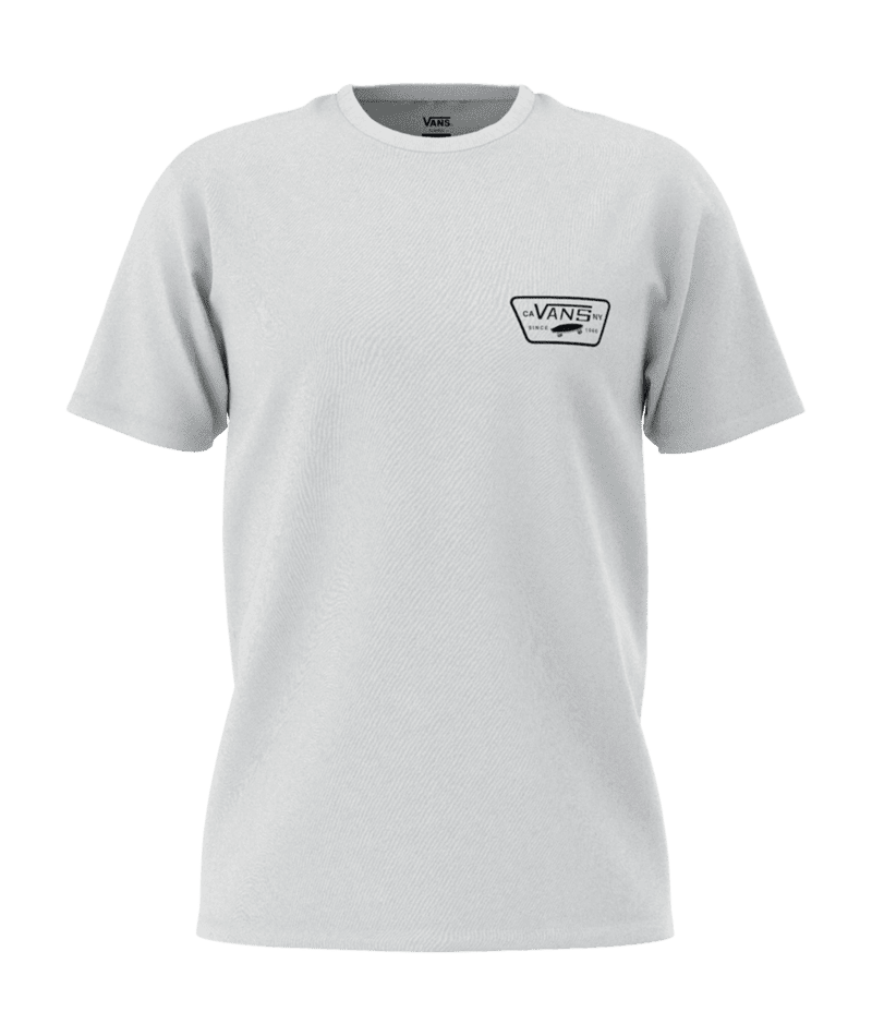 VANS Full Patch Back T-Shirt Vans White/Black Men's Short Sleeve T-Shirts Vans 