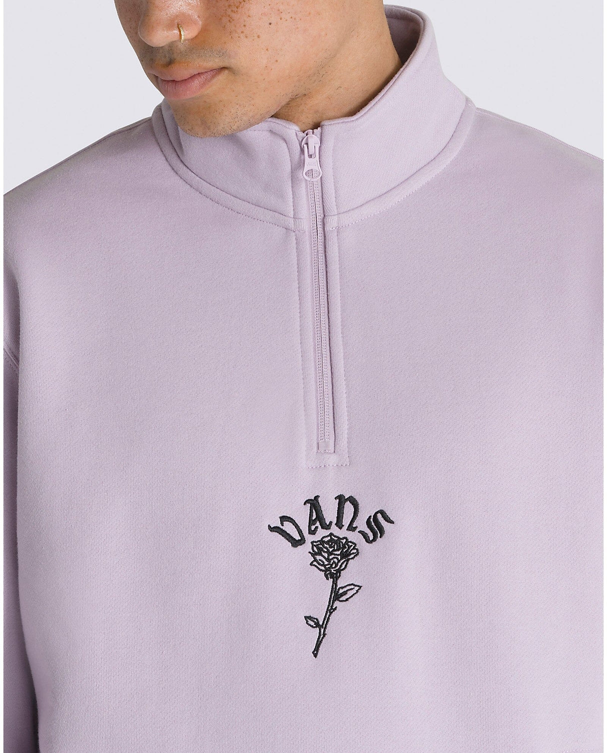 VANS Pocket Quarter Zip Sweater Lavender Frost Men's Sweaters Vans