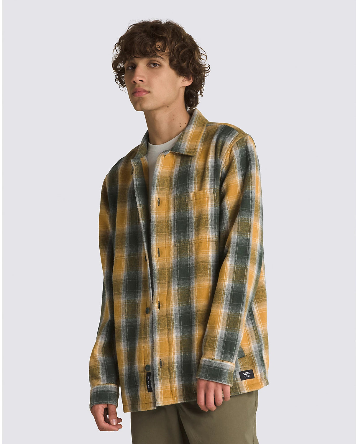 VANS Pemberton Long Sleeve Shacket Deep Forest/Wood Thrush Men's Street Jackets Vans