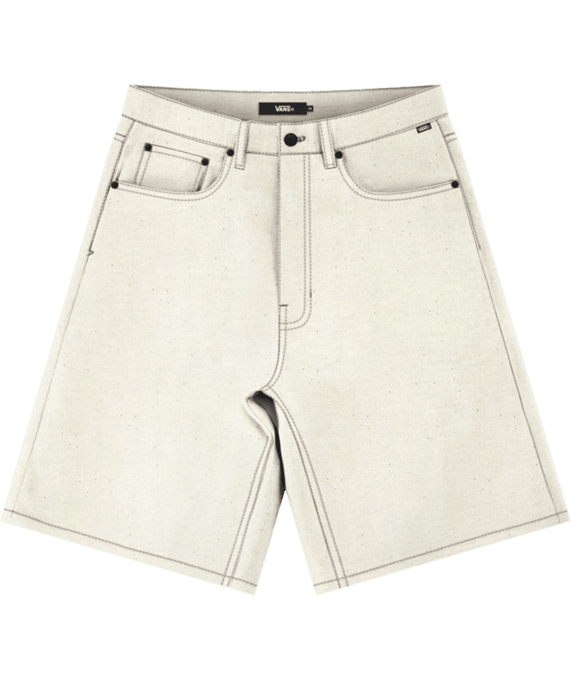 VANS Check-5 Baggy Denim Shorts Natural Seed Men's Walkshorts Vans