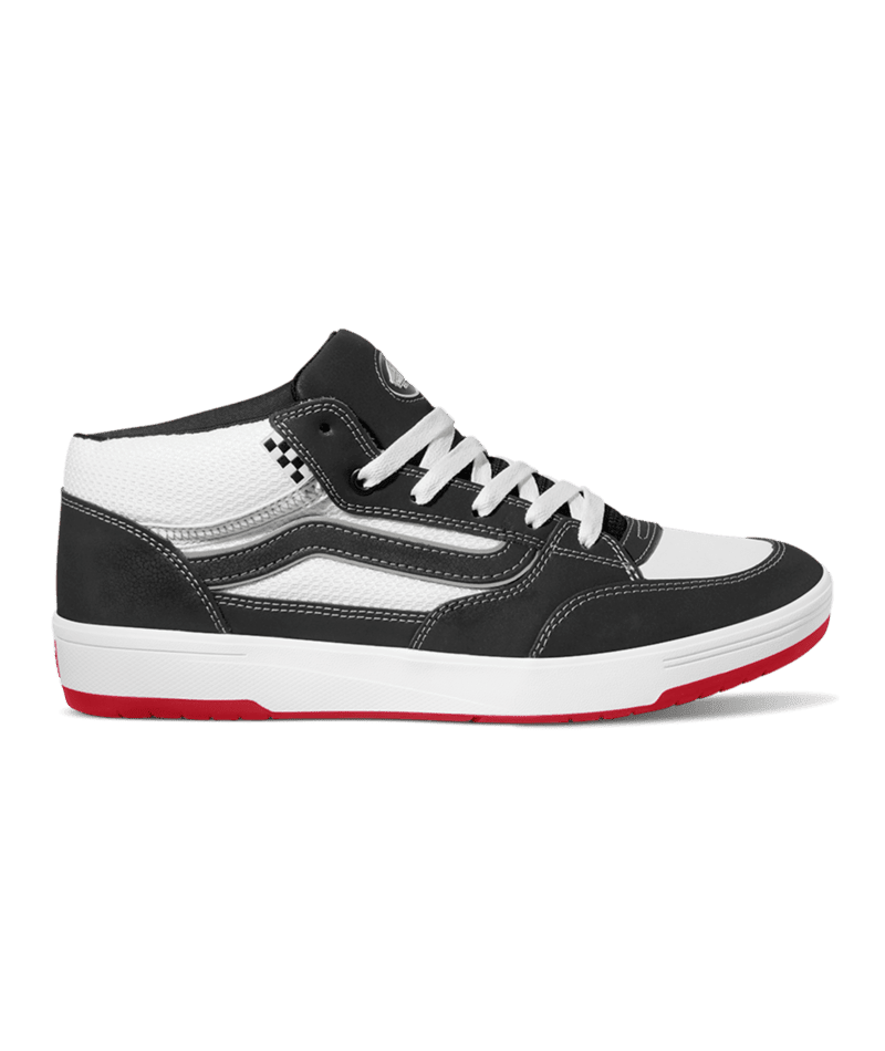 VANS Skate Zahba Mid Shoes Black/White/Red Men's Skate Shoes Vans 