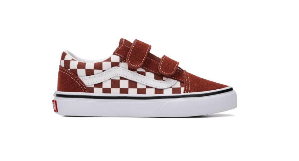VANS Youth Old Skool Shoe Colour Theory/Checkerboard Rust Youth and Toddler Skate Shoes Vans