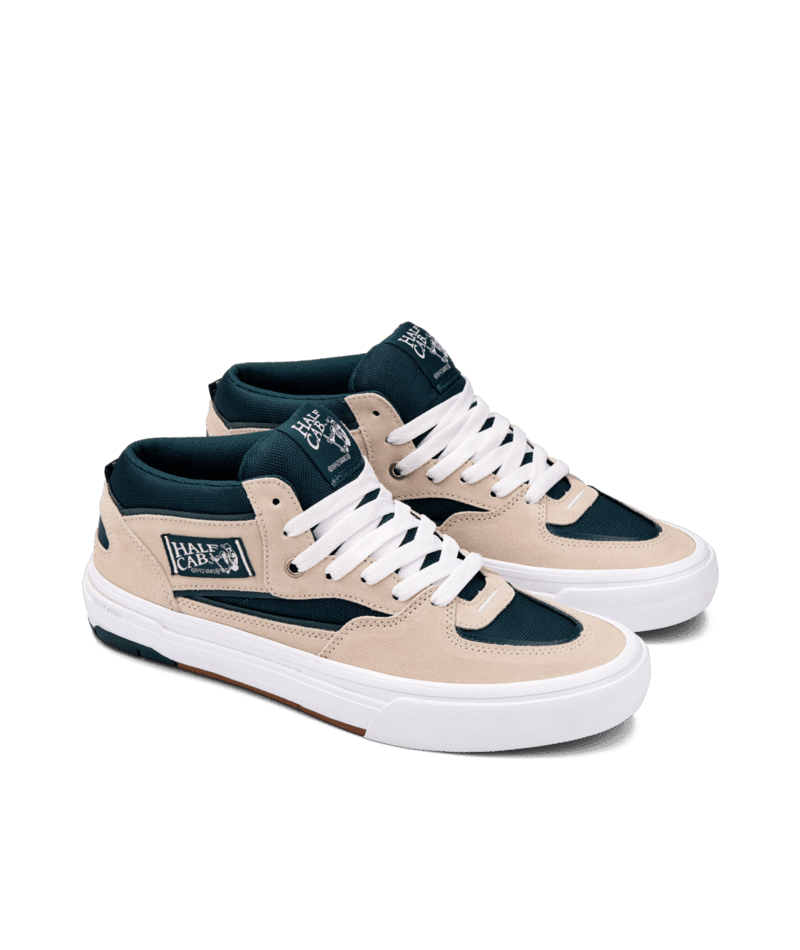 VANS Skate Half Cab Wafflecup Shoes Oatmeal/Deep Teal Men's Skate Shoes Vans