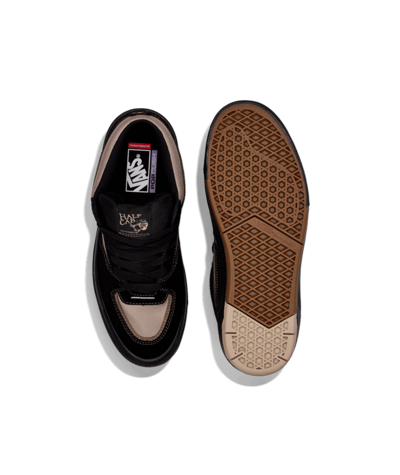 VANS Skate Half Cab Waffle Cup Shoes Black/Peyote Men's Skate Shoes Vans