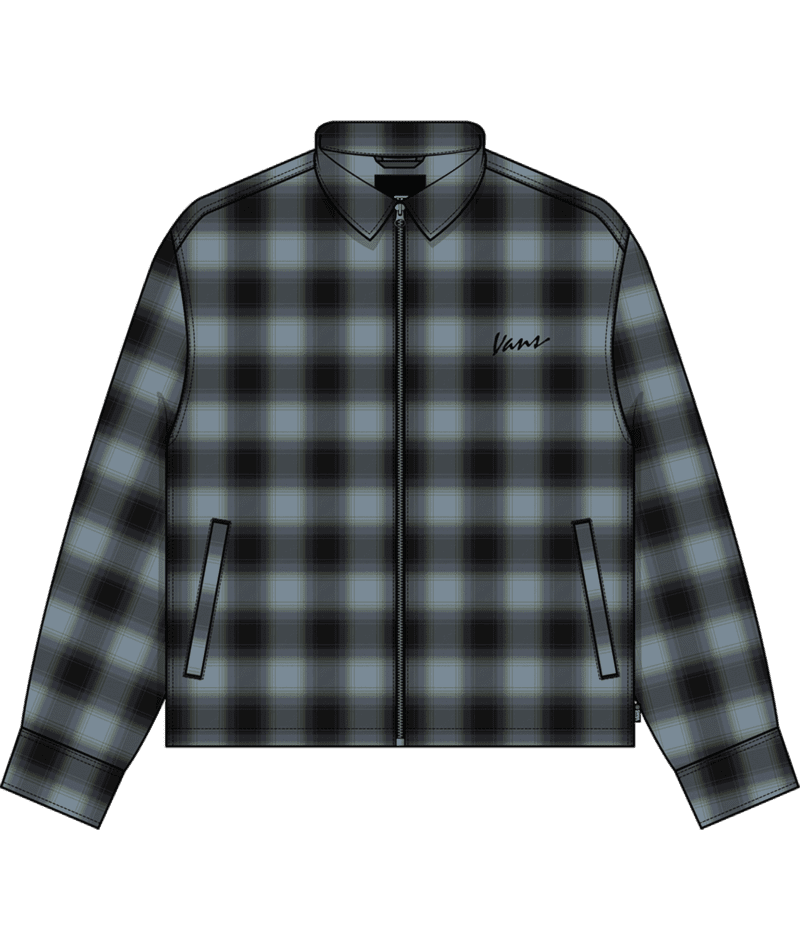 VANS Crestmont Plaid Shacket Parisian Night Men's Street Jackets Vans