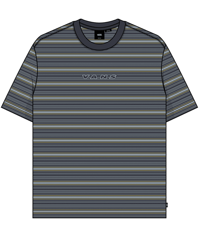 VANS Cameron Stripe T-Shirt Stormy Weather Men's Short Sleeve T-Shirts Vans