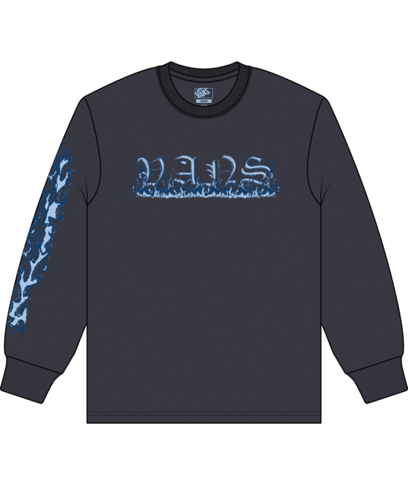 VANS Inferno Long Sleeve T-Shirt Parisian Night Men's Long Sleeve T-Shirts Vans