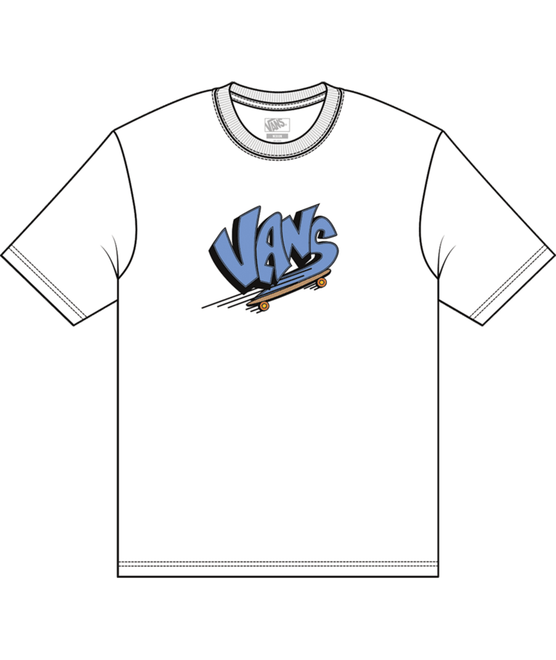VANS Youth SK8 T-Shirt White Boy's T-Shirts Vans