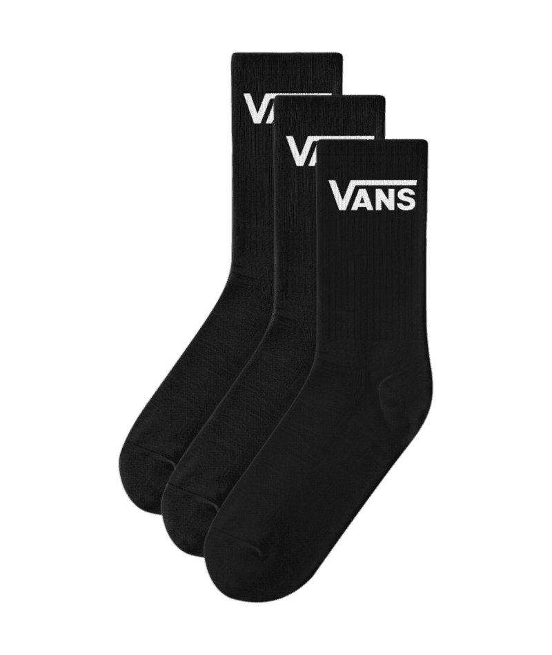 VANS Kids Classic Crew Socks Black Youth Socks Vans