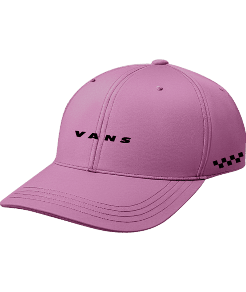 VANS Check Side Curved Bill Jockey Hat Pink Fizz Men's Hats Vans
