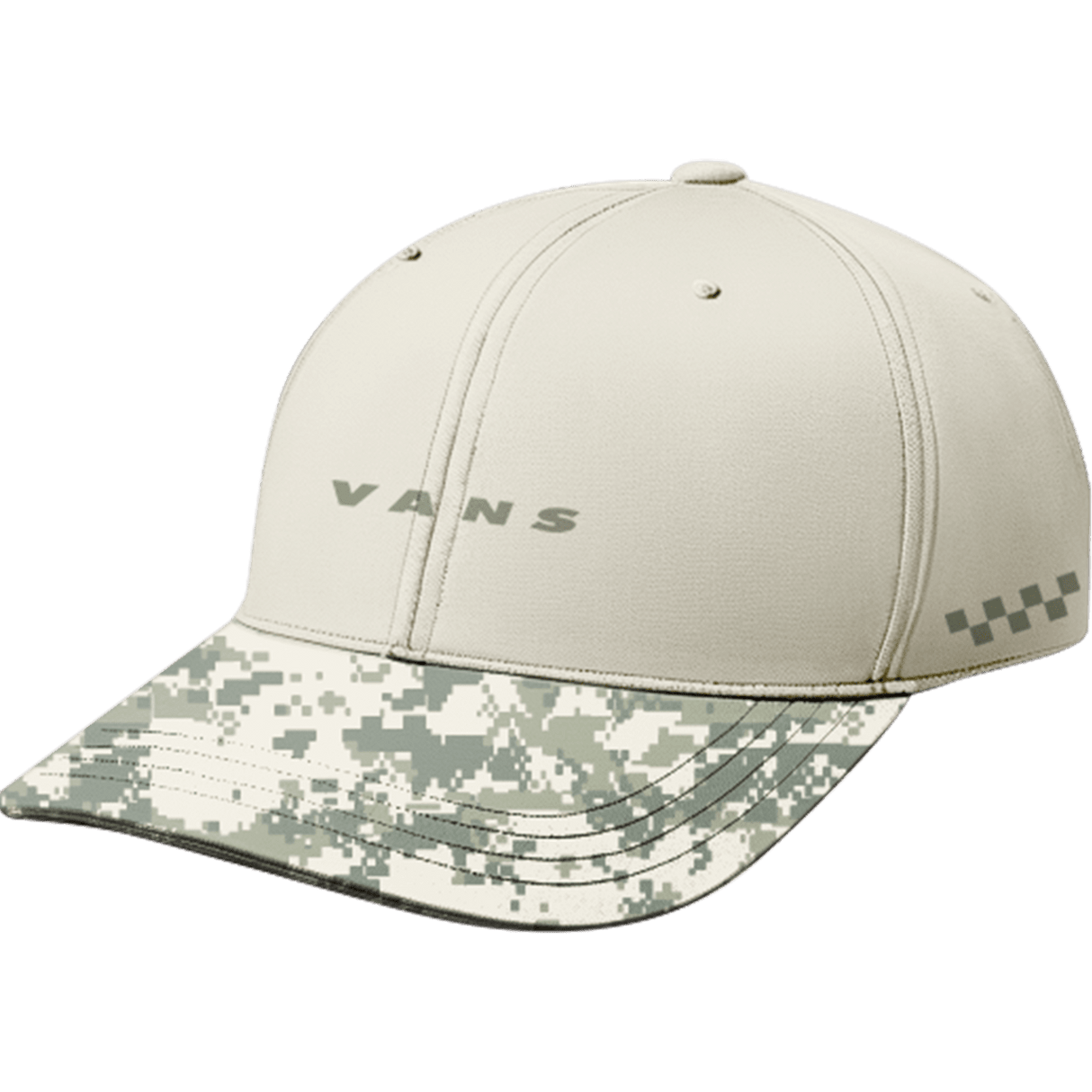 VANS Check Side Curved Bill Jockey Hat Neutral/Olive Men's Hats Vans
