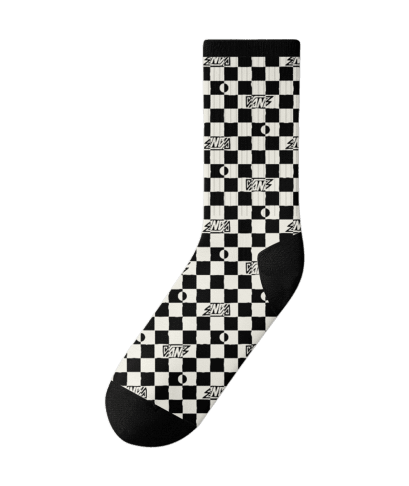 VANS Kids Ticker Socks Checkerboard Black Youth Socks Vans