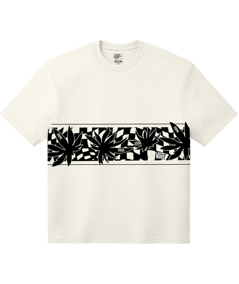 VANS Palm Leaf T-Shirt Egret Men's Short Sleeve T-Shirts Vans