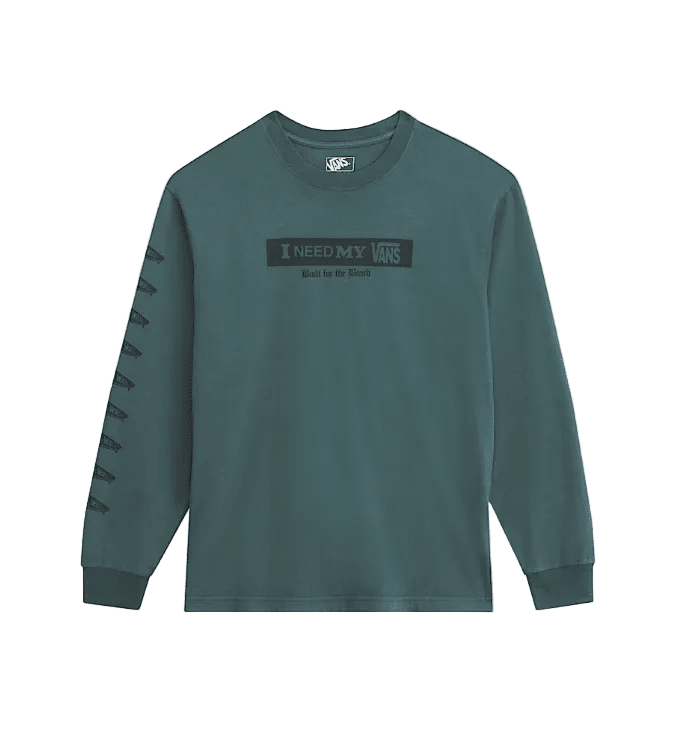 VANS I Need My Long Sleeve T-Shirt Mystic Moss Men's Long Sleeve T-Shirts Vans