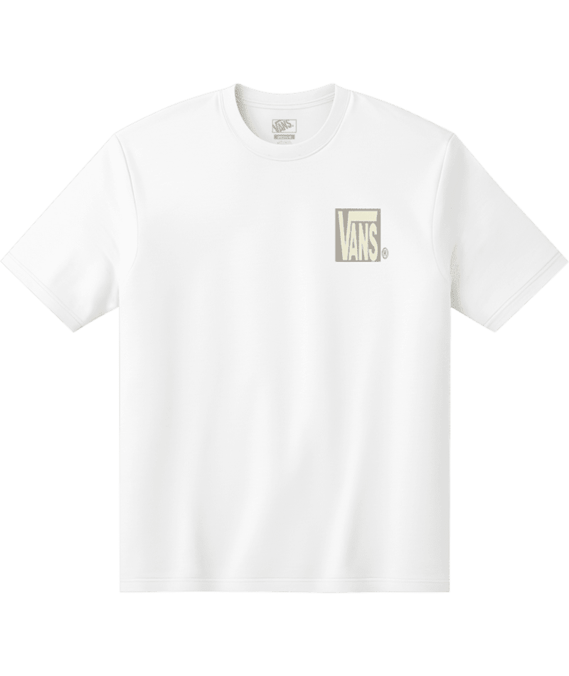 VANS Stretch Stack Crackle T-Shirt White Men's Short Sleeve T-Shirts Vans