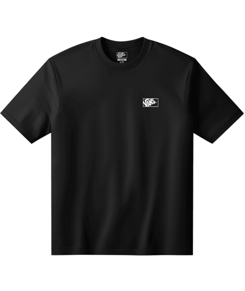 VANS Boys Double Standard T-Shirt Black Boy's T-Shirts Vans