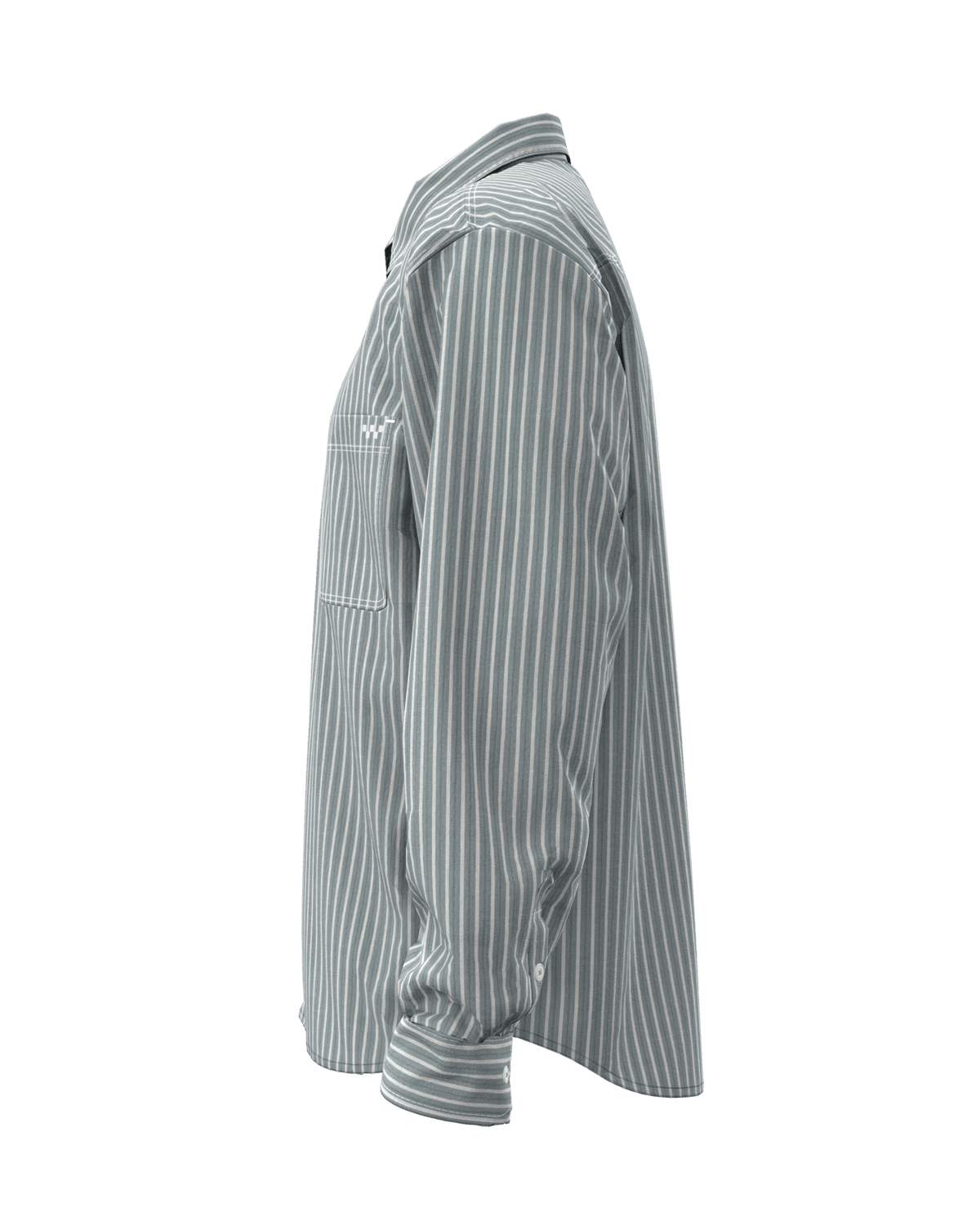 VANS Dobby Stripe Long Sleeve Button Up Shirt Mystic Moss Men's Long Sleeve Button Up Shirts Vans
