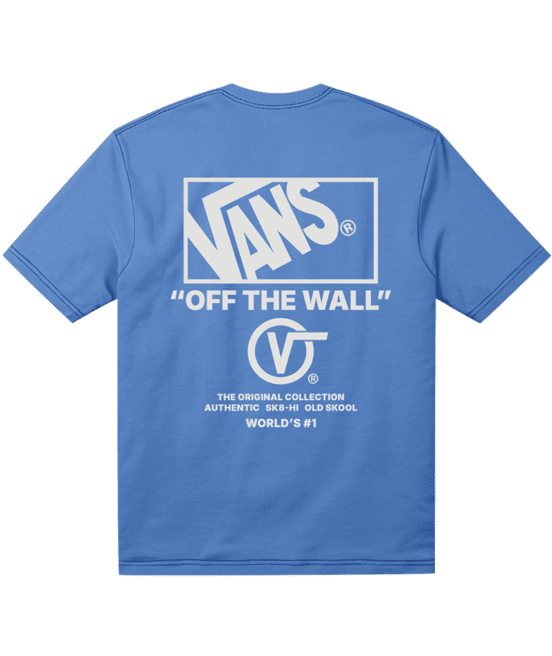 VANS Stacked Hi T-Shirt Bright Azure Men's Short Sleeve T-Shirts Vans
