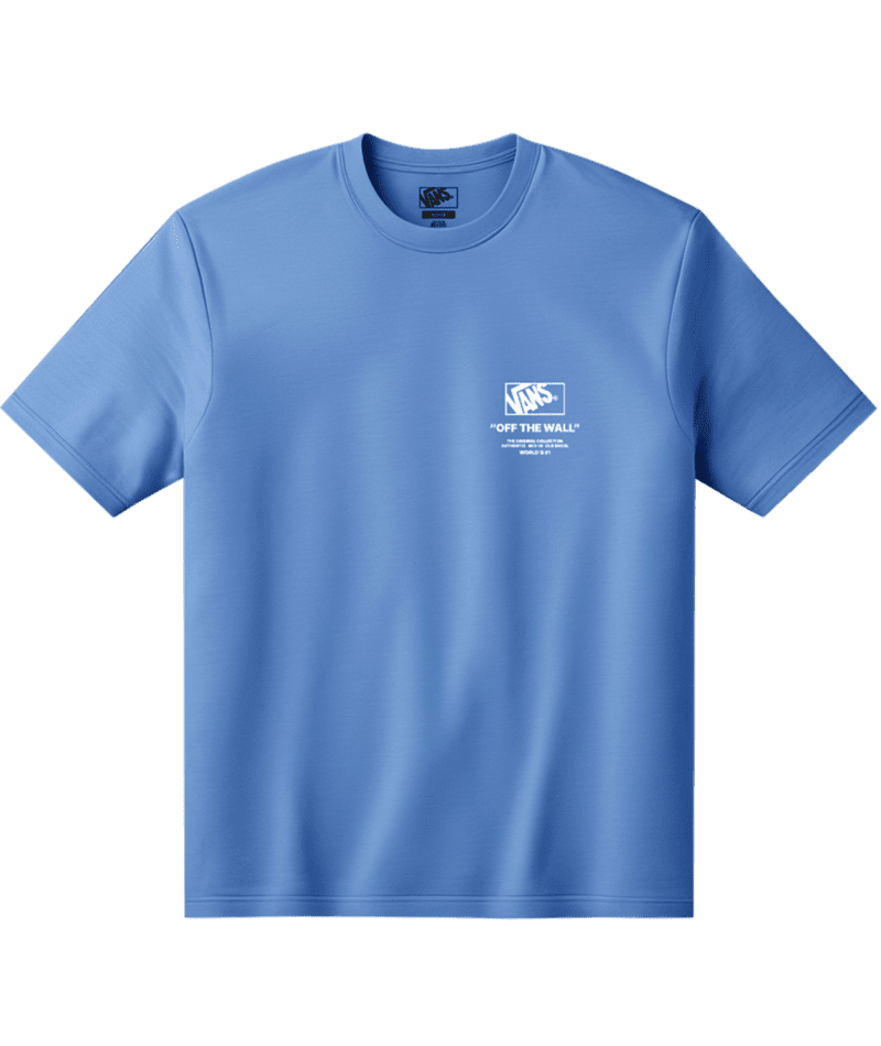 VANS Stacked Hi T-Shirt Bright Azure Men's Short Sleeve T-Shirts Vans