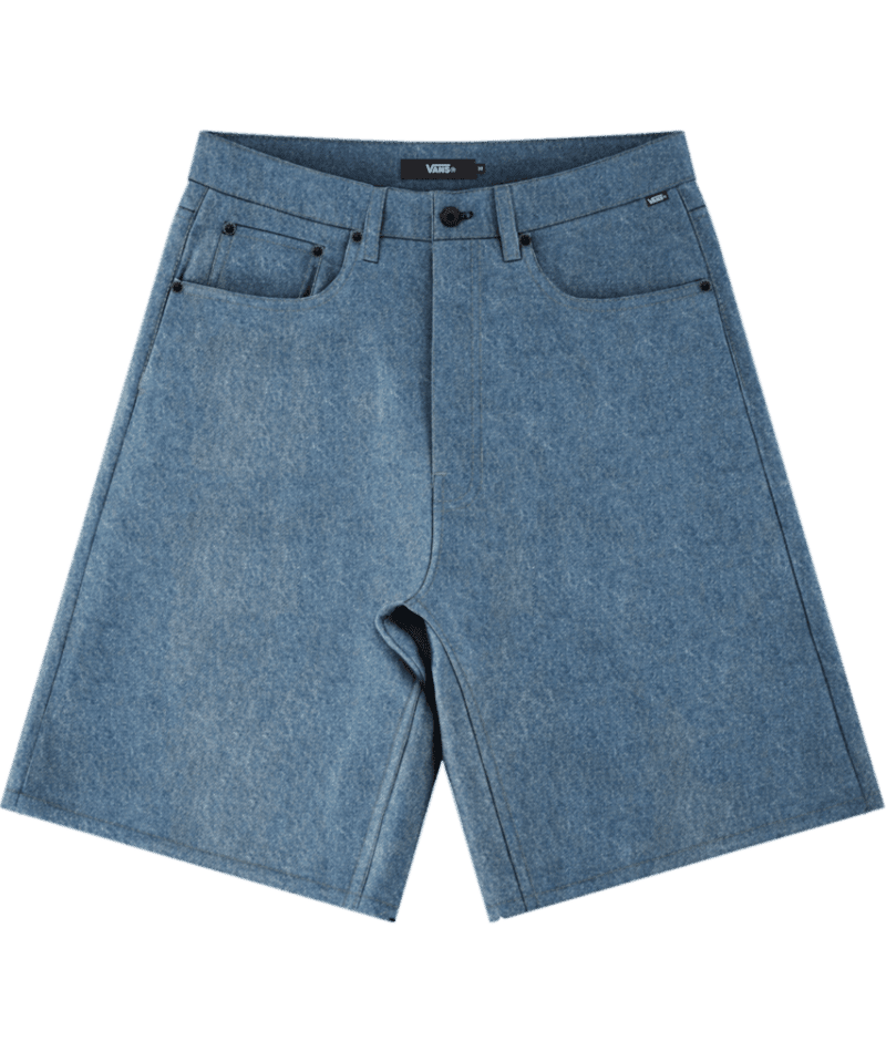 VANS Check-5 Baggy Denim Shorts Stonewash Blue Men's Walkshorts Vans