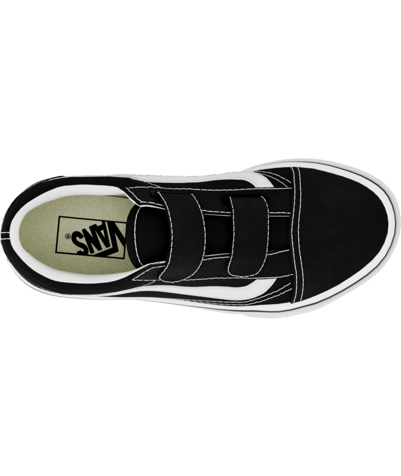 VANS Kids Old Skool V Shoes Black/True White Youth and Toddler Skate Shoes Vans