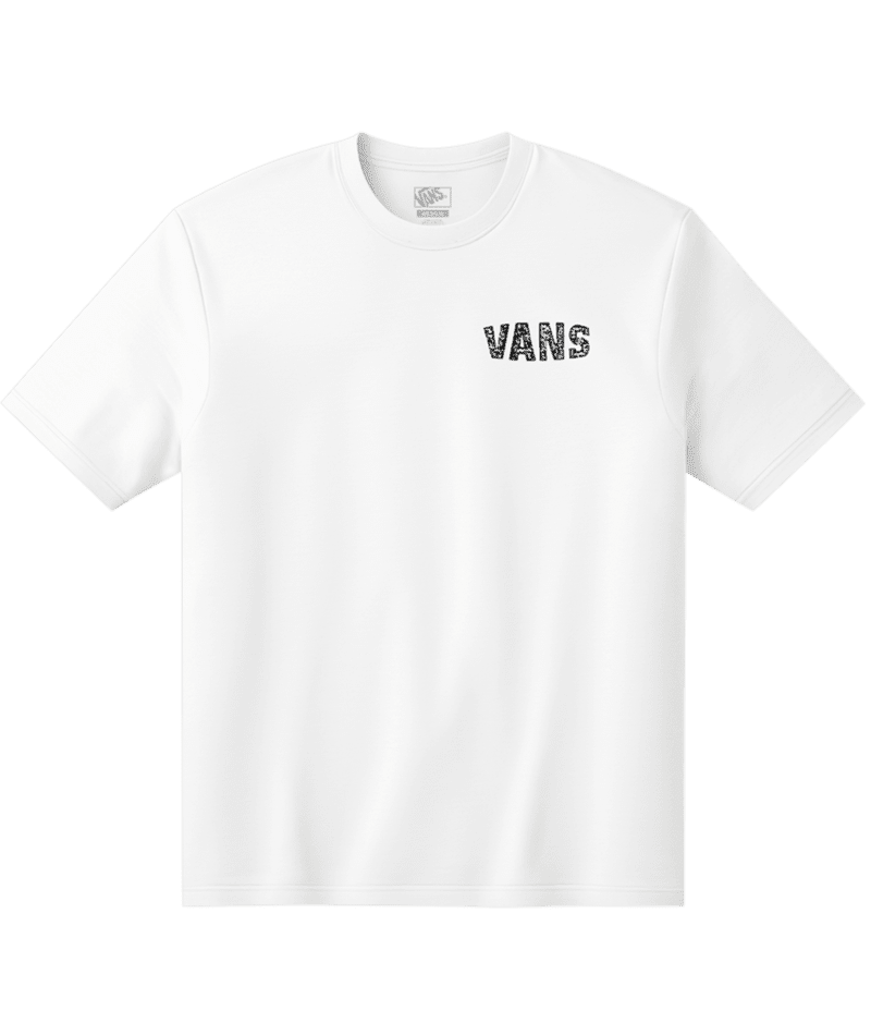 VANS Boys Racing Flames White Boy's T-Shirts Vans