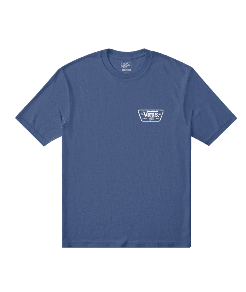VANS Knu Patch T-Shirt True Navy Blue Men's Short Sleeve T-Shirts Vans