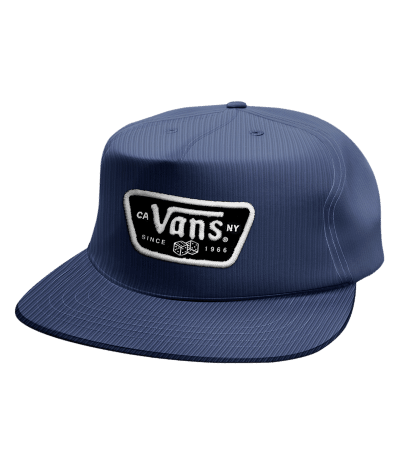 VANS Lefty Script Curved Bill Jockey Hat True Navy Men's Hats Vans