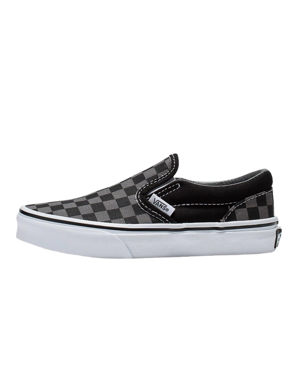 VANS Youth Classic Slip On Shoes Checkerboard Black/Pewter Youth and Toddler Skate Shoes Vans