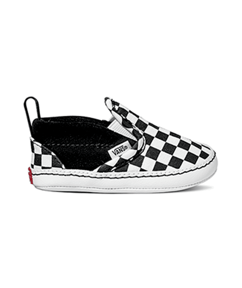 VANS Infant Slip On V Crib Shoes Black/White Checker Youth and Toddler Skate Shoes Vans