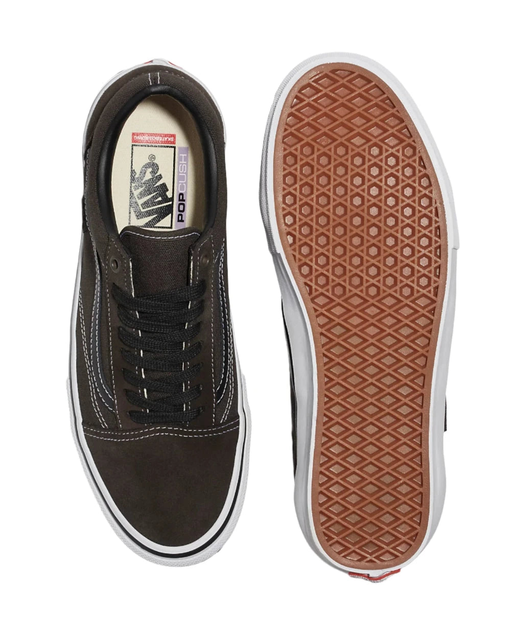 VANS Skate Old Skool Shoes Chocolate/White Men's Skate Shoes Vans