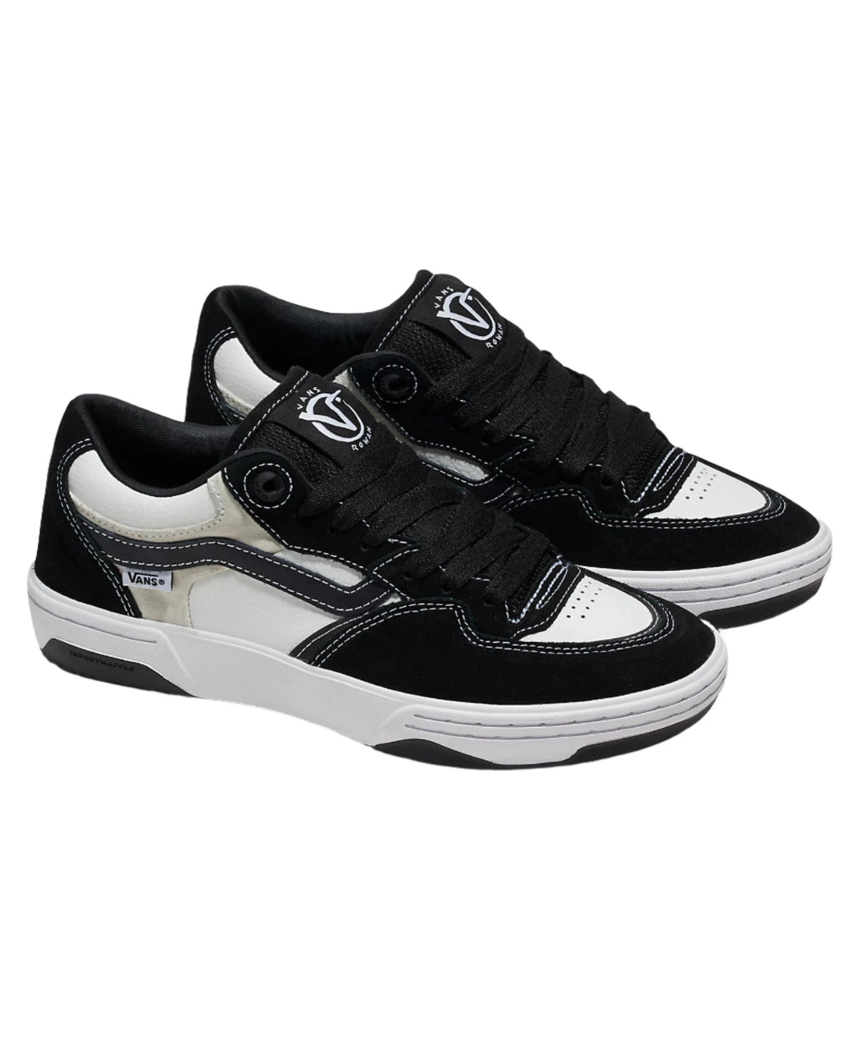 VANS Rowan 2 Shoes Black/White/Black Men's Skate Shoes vans